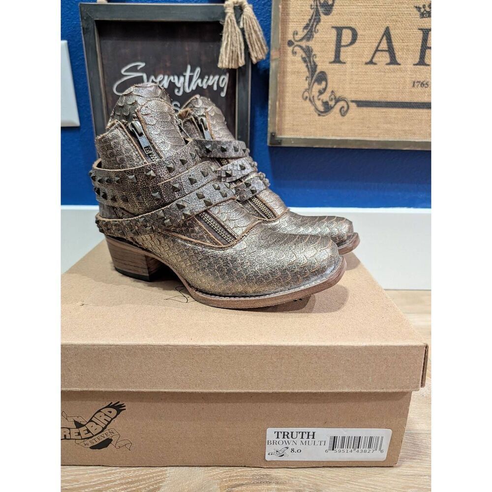 RARE Freebird by Steven Truth Brown Multi Women's 8 w/ Original Box EUC - Picture 4 of 11